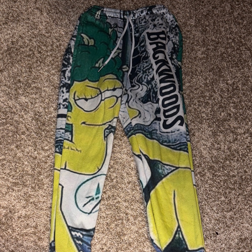 Graphic Joggers + Hoodie with Cartoon Print